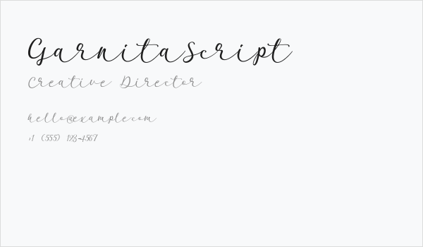GarnitaScript Business Card