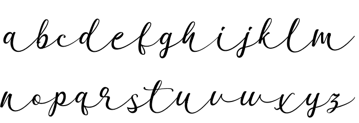 GarnitaScript Font LOWERCASE