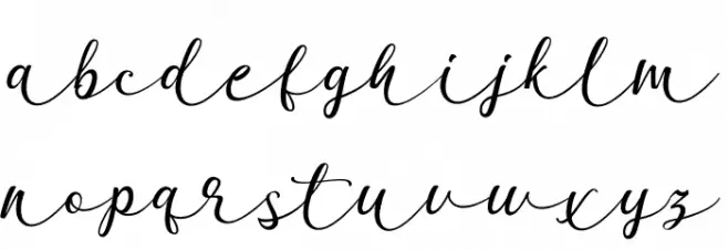 GarnitaScript Schriftart Kleinbuchstaben
