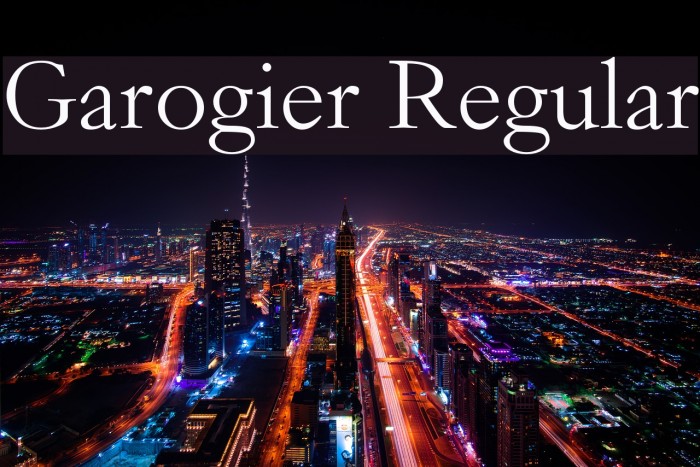 Garogier Regular Font examples
