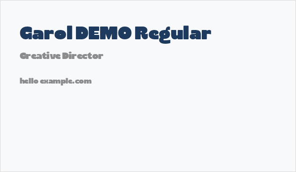 Garol DEMO Regular Business Card