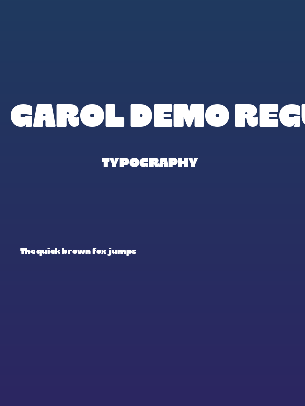 Garol DEMO Regular Poster
