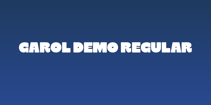 Garol DEMO Regular Social Header