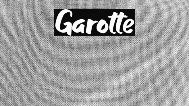 Garotte Font examples