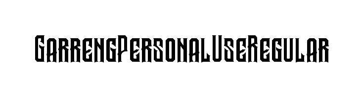Garreng Personal Use Regular फ़ॉन्ट