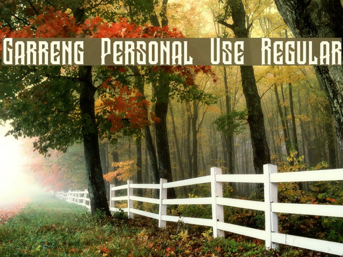 Garreng Personal Use Regular Font examples