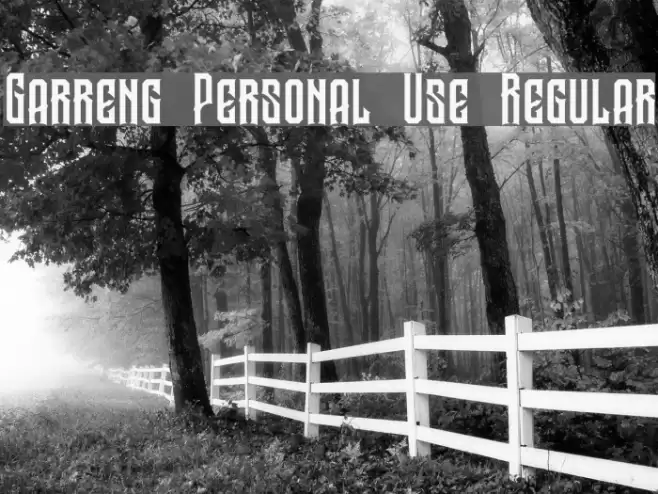Garreng Personal Use Regular फ़ॉन्ट examples