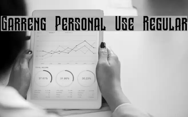 Garreng Personal Use Regular फ़ॉन्ट examples