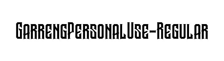 GarrengPersonalUse-Regular  Frei Schriftart Herunterladen