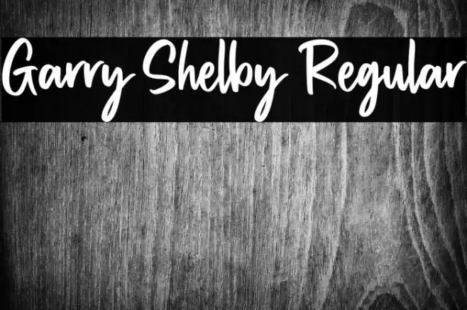 Garry Shelby Regular Font examples