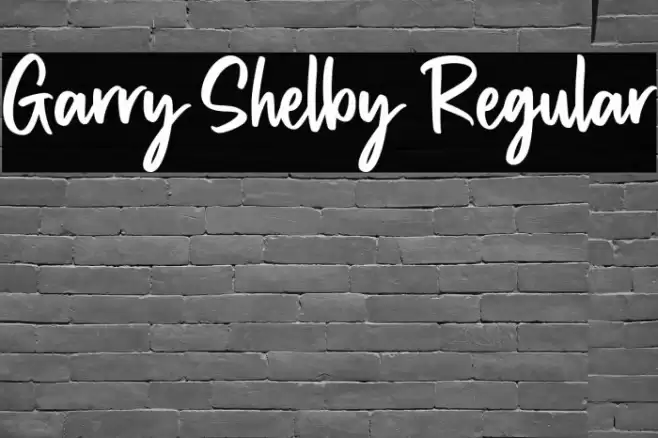 Garry Shelby Regular Font examples