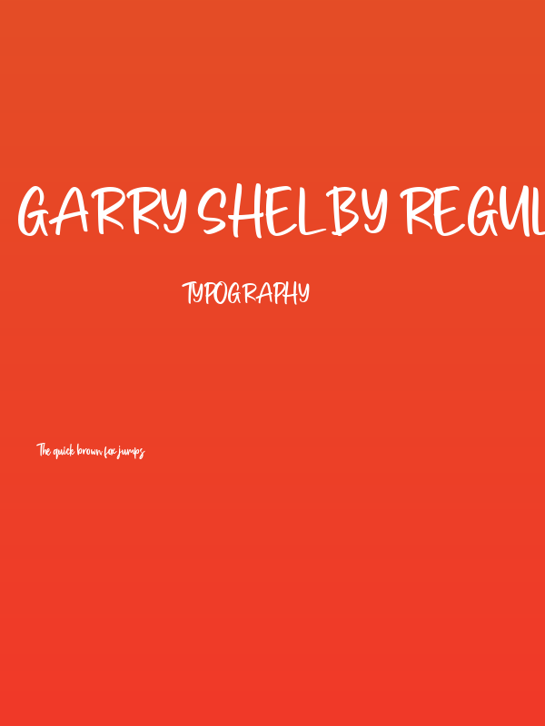 Garry Shelby Regular Poster