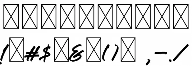 Garsimon Marker Font OTHER CHARS