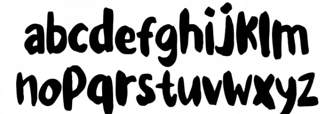 Gartawati Schriftart Kleinbuchstaben