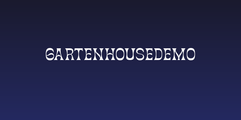 GartenHouseDemo Social Header
