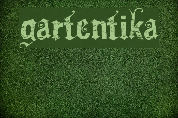 Gartentika Font examples