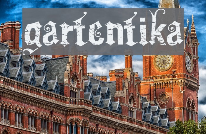 Gartentika Font examples
