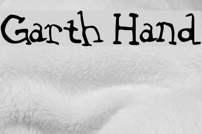 Garth Hand Font examples