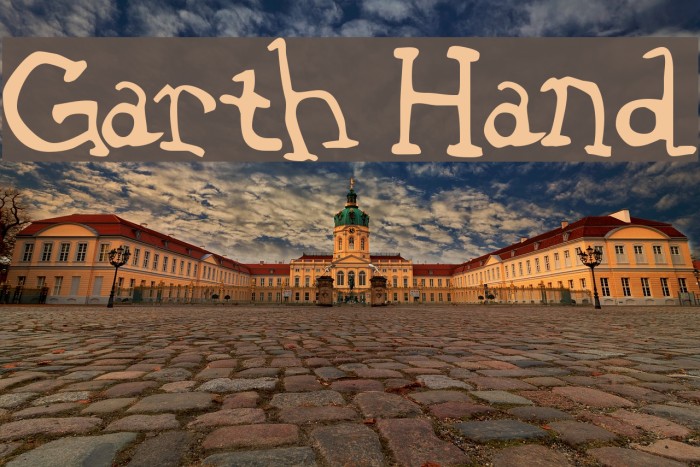 Garth Hand Font examples