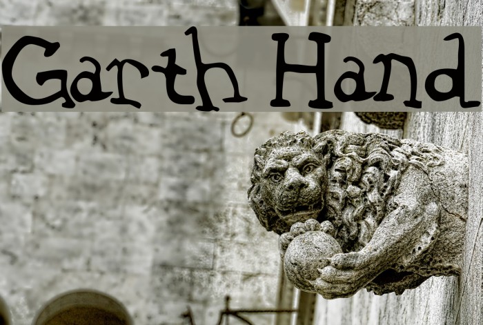 Garth Hand Font examples