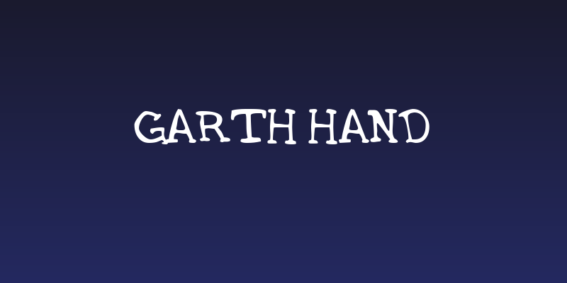 Garth Hand Social Header