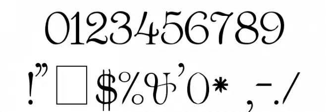 Garton Medium Font OTHER CHARS