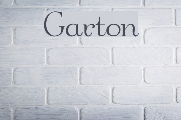 Garton Font examples