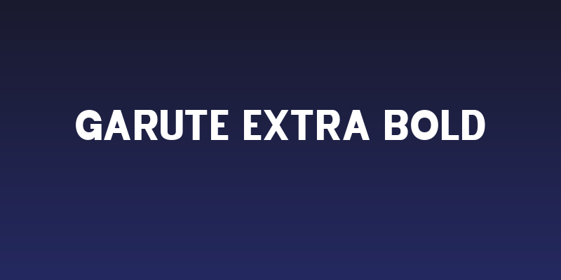 Garute Extra Bold Social Header