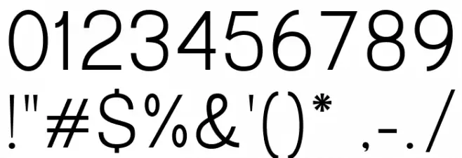 Garute Light Font OTHER CHARS