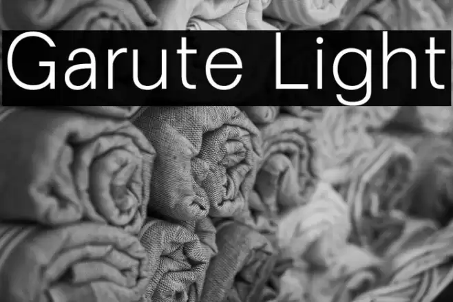 Garute Light Font examples