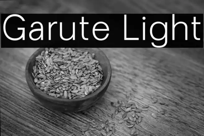 Garute Light Font examples