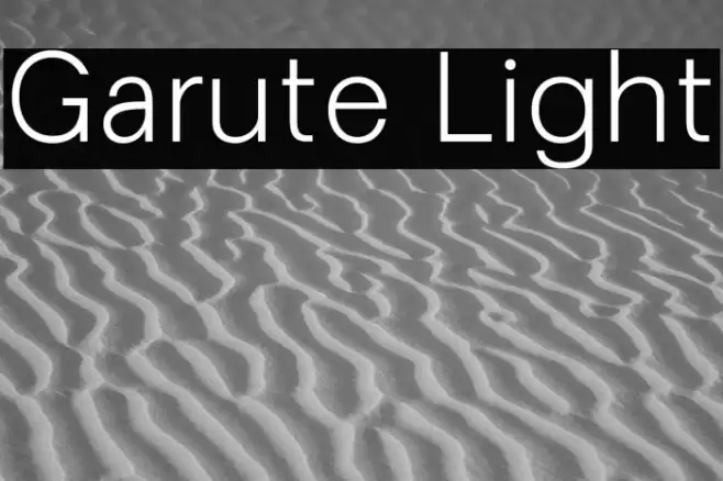 Garute Light Font examples