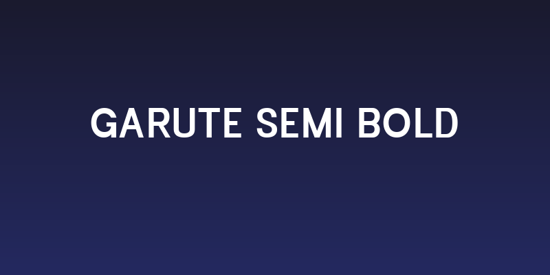 Garute Semi Bold Social Header