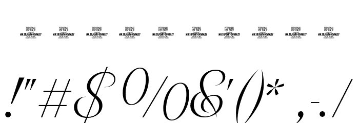 Gary Downley Script PERSONAL Regular Font OTHER CHARS