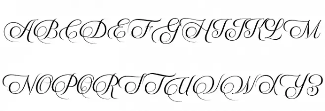 Gary Downley Script PERSONAL Regular 字体 大写
