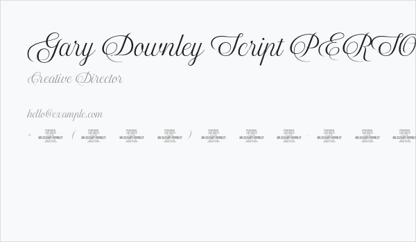 Gary Downley Script PERSONAL Regular Business Card