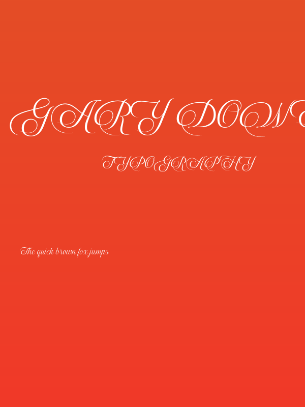 Gary Downley Script PERSONAL Regular Poster