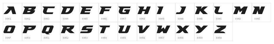 Gary Fisher Character Map