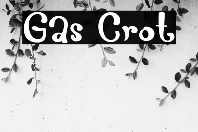 Gas Crot Font examples