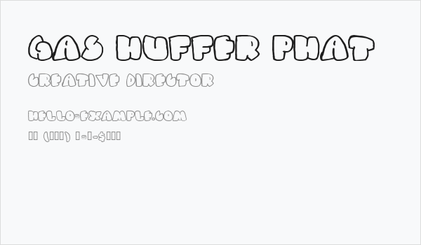 Gas Huffer Phat Business Card