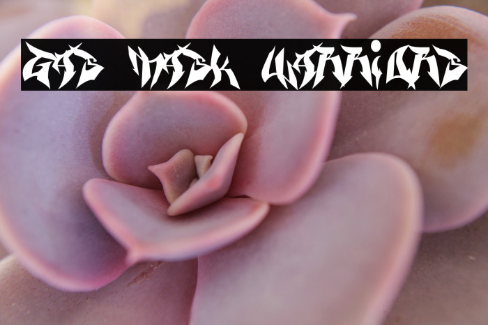 Gas Mask Warriors Font examples