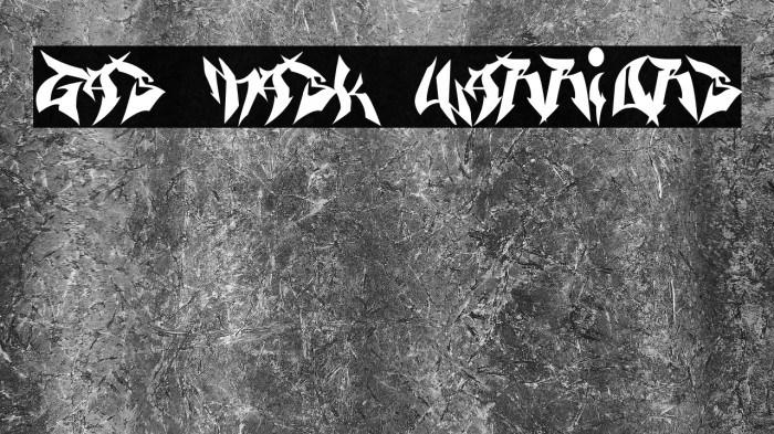 Gas Mask Warriors Font examples