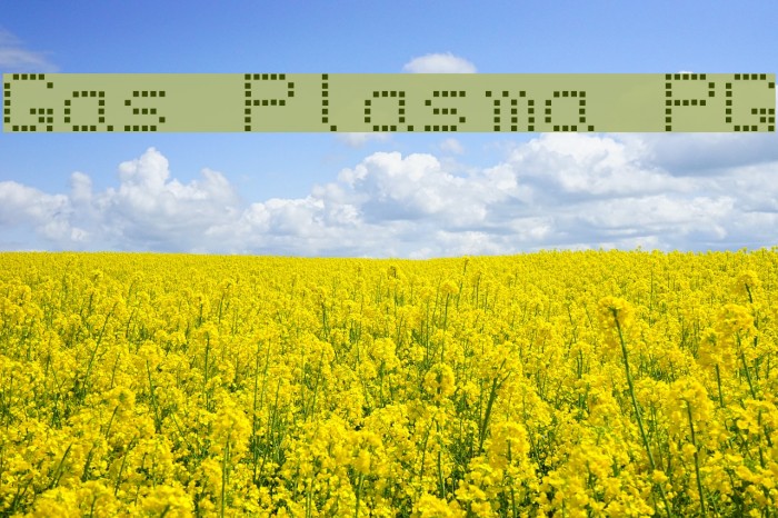 Gas Plasma PG Font examples