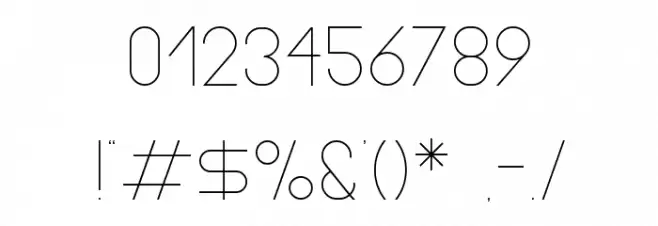 Gasalt Thin Font OTHER CHARS