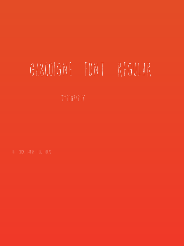 Gascoigne Font Regular Poster