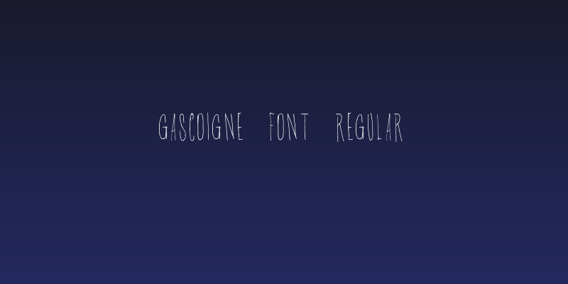 Gascoigne Font Regular Social Header