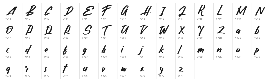 Gasela FREE Character Map