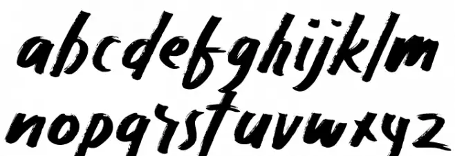 GaselaFREE Schriftart Kleinbuchstaben