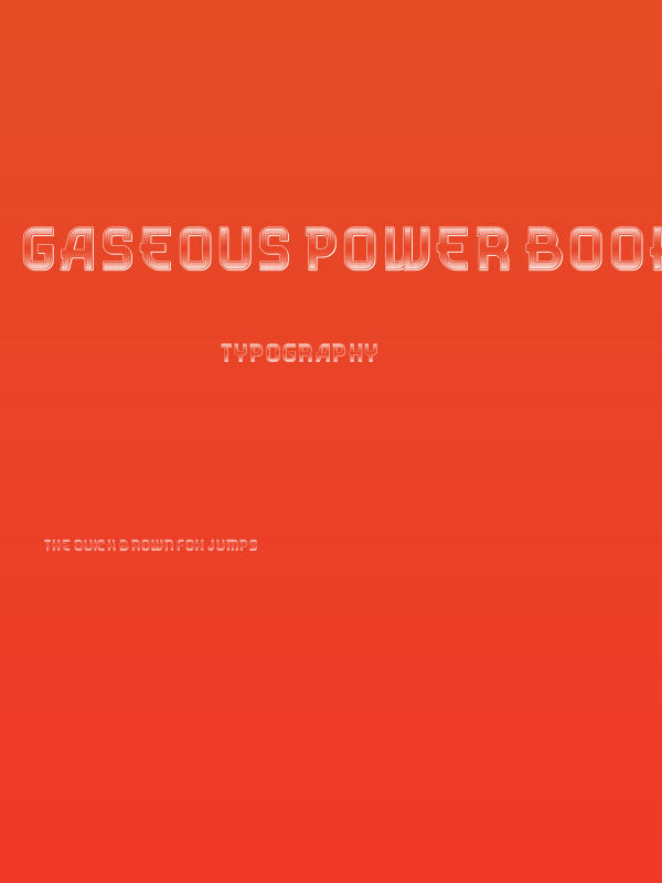 Gaseous Power Book Regular Poster