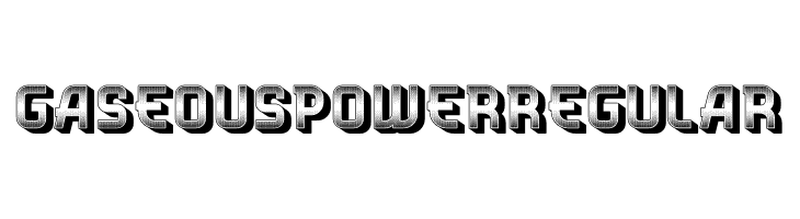 Gaseous Power Regular  フリーフォントのダウンロード